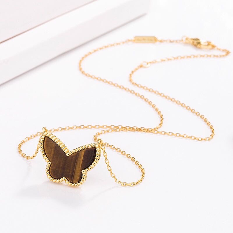 Lucky Alhambra Butterfly Pendant Necklace